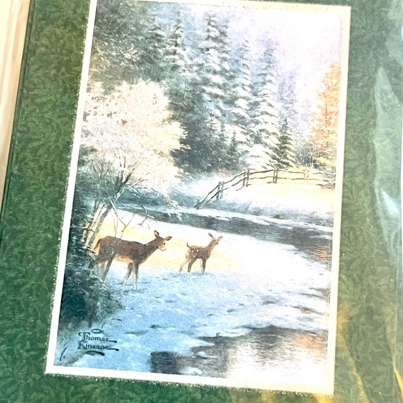 🏷️ Hallmark deer & snow mountain landscape set of 10 blank cards & envelopes - Picture 2 of 6